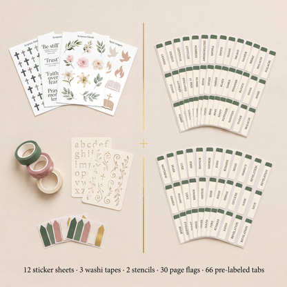 Bible-Journaling-Set – Komplettes 130-teiliges Set