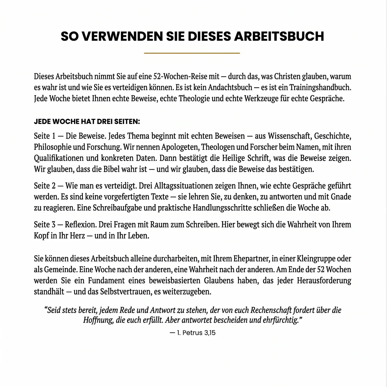 Systematische Theologie: 52-Wochen-Arbeitsbuch für Erwachsene