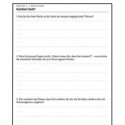 Systematische Theologie: 52-Wochen-Arbeitsbuch für Erwachsene